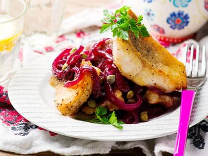 Filetto di pesce in salsa agrodolce