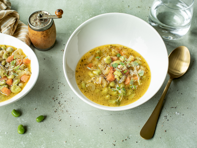 Zuppa di fave fresche