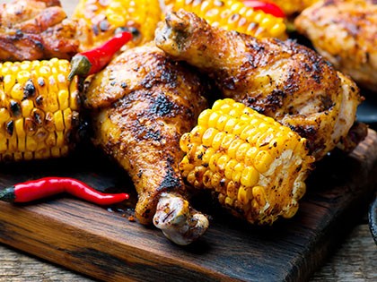 Cajun Chicken and Corn