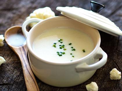 Zuppa fredda di cavolfiore