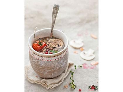 Zuppa di lenticchie e funghi