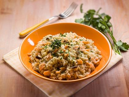 Risotto al salmone affumicato