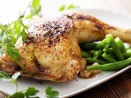 Poulet mariné au citron, poivre et coriandre