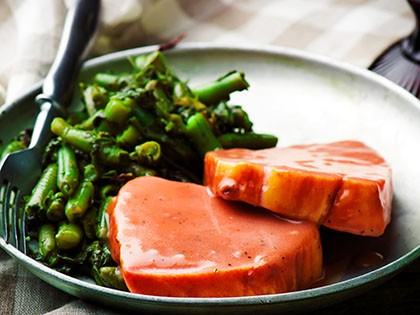 Ham with a Port Wine Sauce