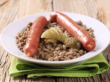 Vegetarian Sausage with Lentils