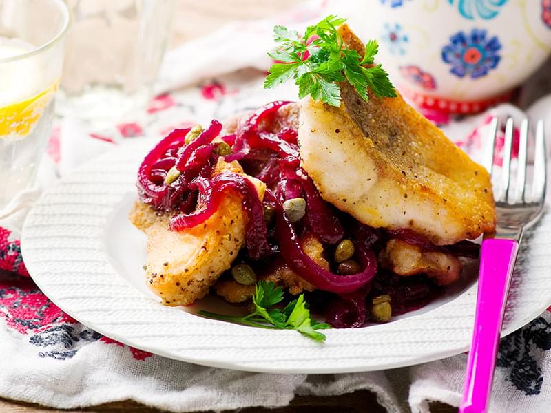 Filetto di pesce in salsa agrodolce