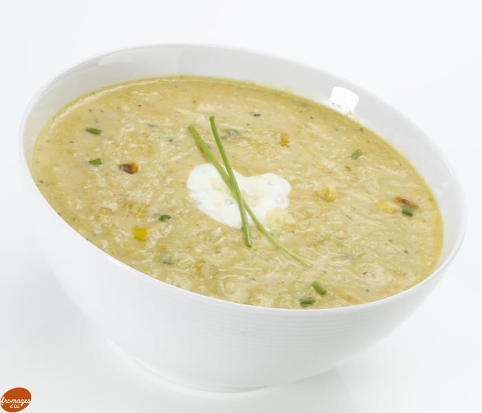 Cream of Corn and Bacon with Le Baluchon