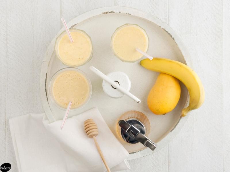 Milk Shake with Banana and Mango