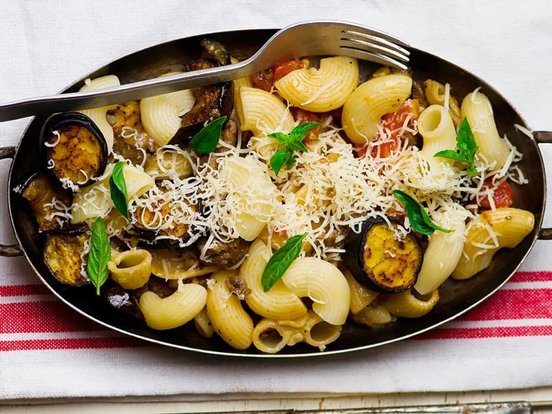 Pâtes aux aubergines