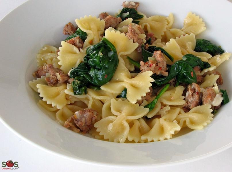 Farfalle alla salsiccia
