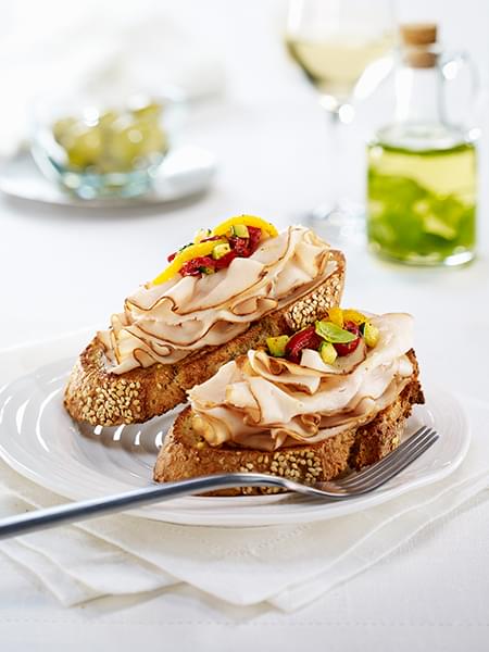 Croque-Monsieur with Flamingo Turkey and Grilled Vegetables