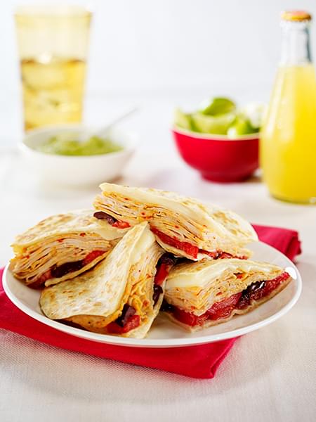 Quesadillas with Flamingo Chipotle Pepper Turkey
