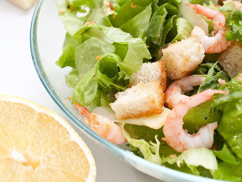Caesar Salad with Shrimp