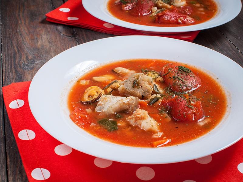Zuppa di pesce e frutti di mare