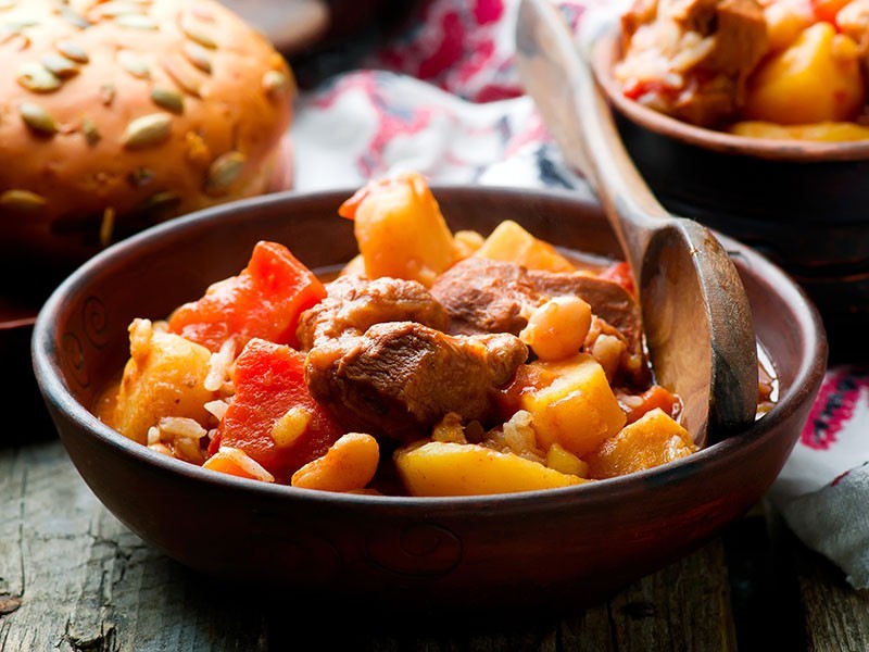 Hungarian Cholent Slow Cooker Beef-Stew