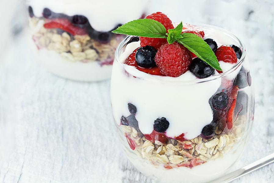 Berry, Maple & Soy-Yogurt Parfait