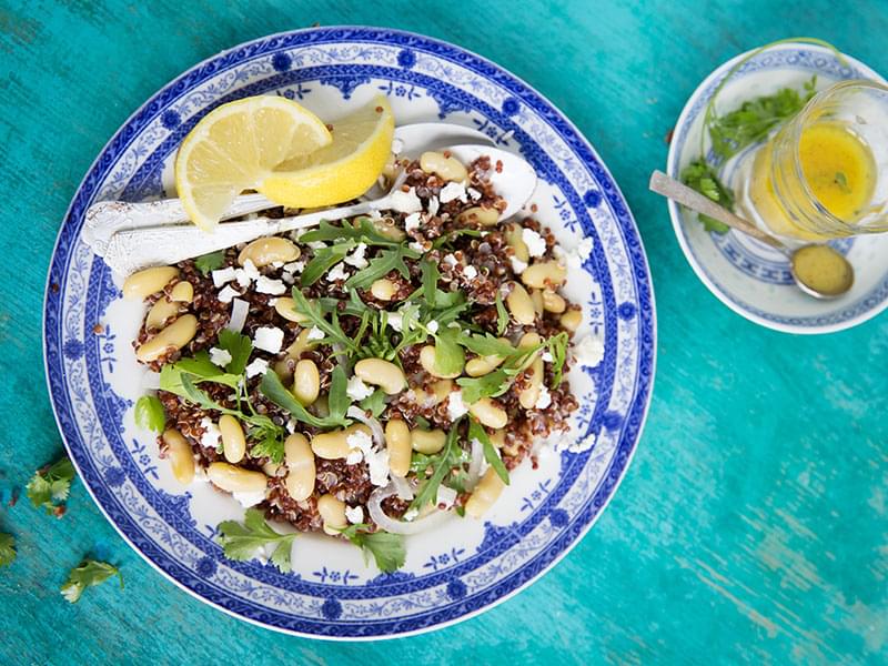 Red Quinoa and Beans Salad