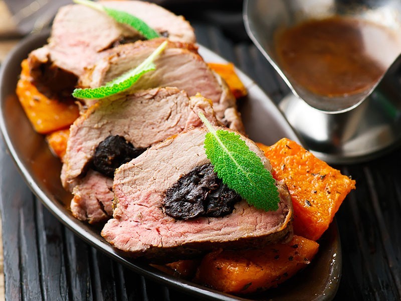 Prune-Stuffed Pork Fillet