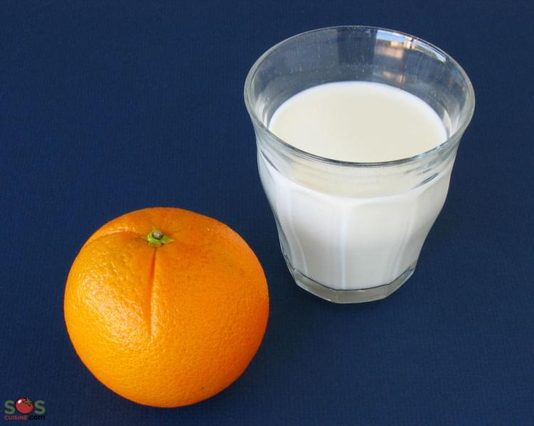 Lactose-free Milk and Orange