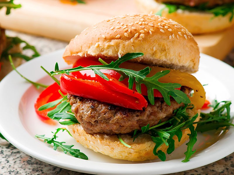Burger de veau au fromage de chèvre