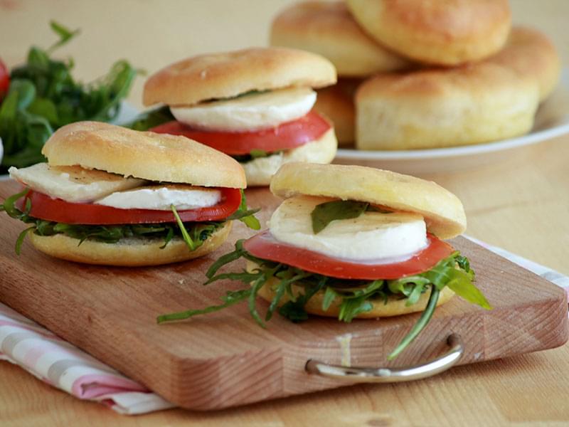 Fresh Mozzarella and Tomato Sandwich