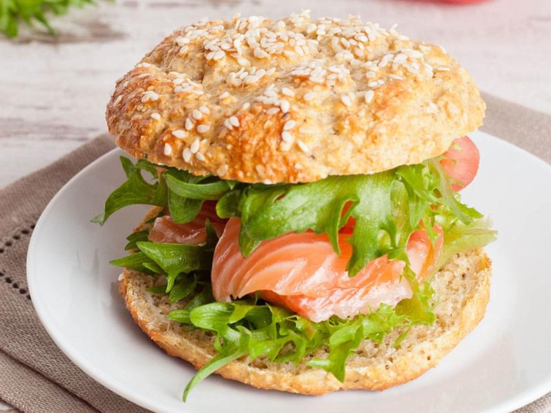 Sandwich con salmone affumicato