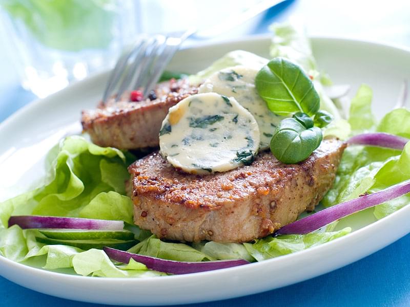 Bistecca grigliata al burro aromatizzato alle erbe