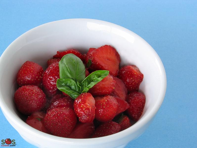 Fraises au basilic et poivre