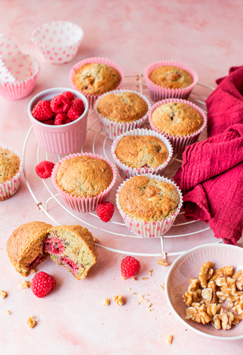 Raspberry Zucchini Muffins