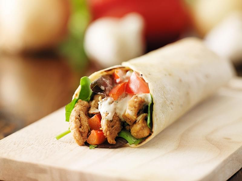 Chicken, Peppers and Avocado Wrap