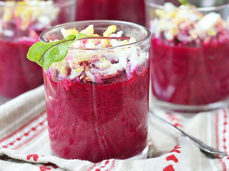 Verrines betteraves et pommes