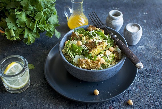 Tempeh, Chickpea and Couscous Salad