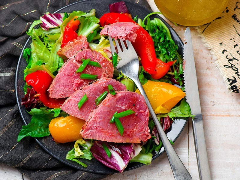 Seared Tuna Steaks with Greens