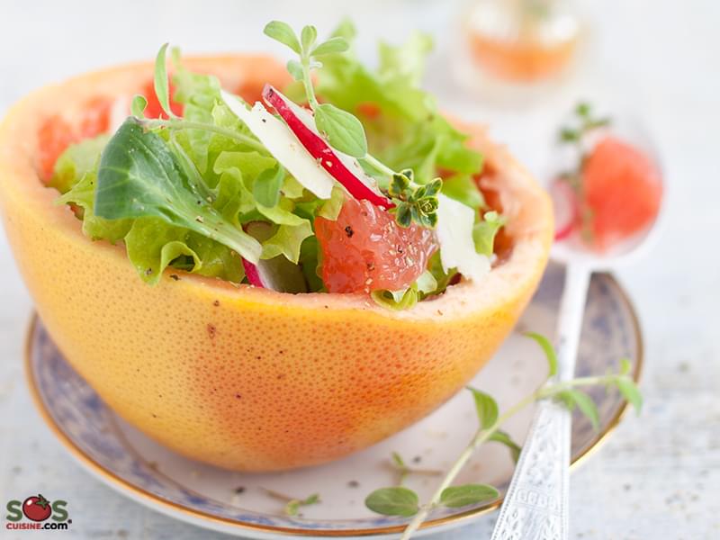 Mixed Lettuce Salad with Grapefruit