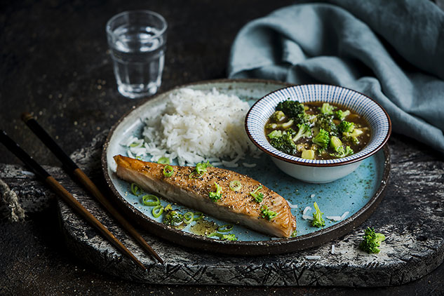 Asian-Style Salmon and Broccoli