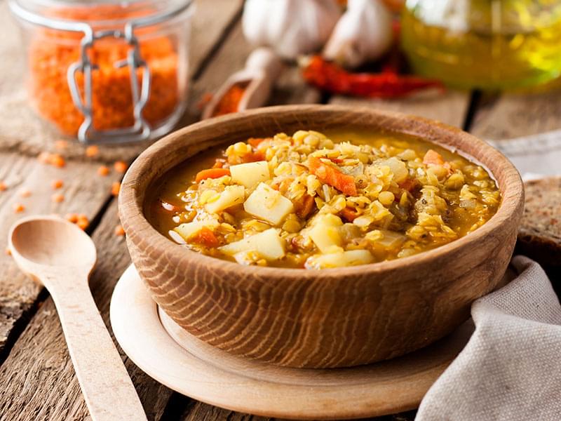 Zuppa di lenticchie e verdure