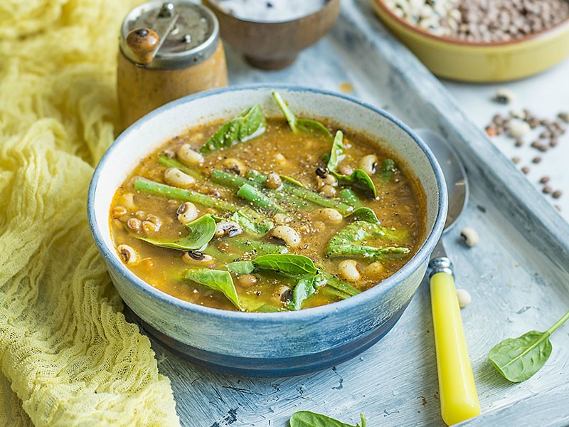 Lentil and Black Eyed Pea Soup