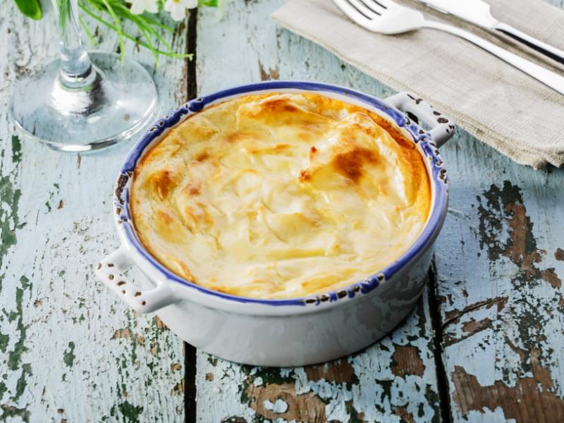 Pasticcio di pollo e cavolfiore