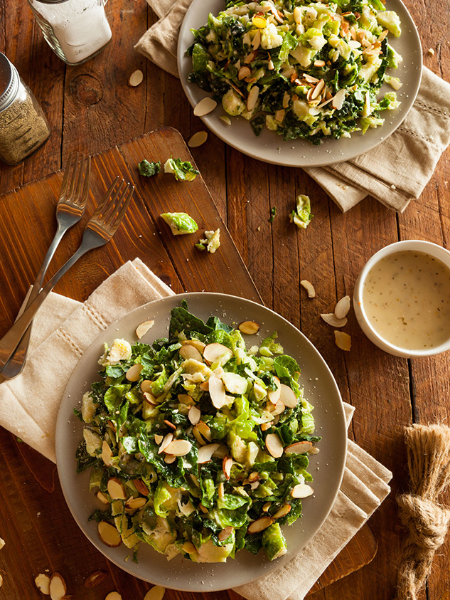 Salade de choux de Bruxelles et kale