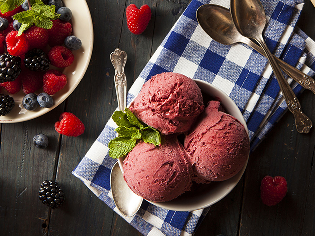 Yogourt glacé aux petits fruits