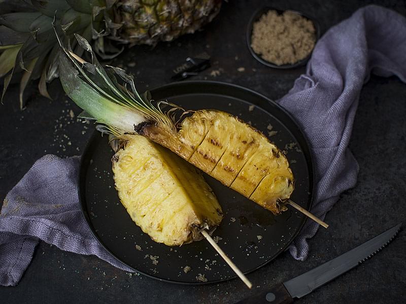 ricette alla griglia, Ananas glassato al rum