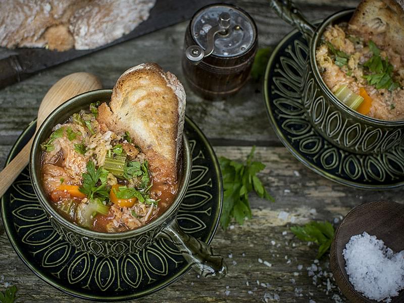 Zuppa toscana con pane e cavolo