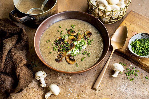 Minestra con funghi