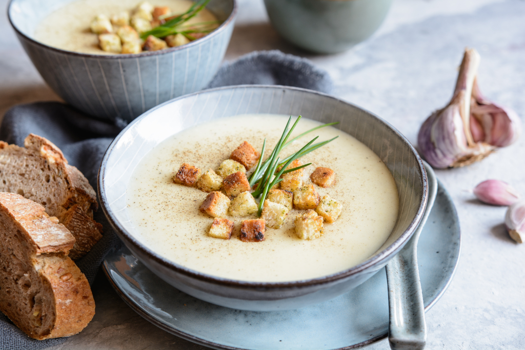 Silky Garlic Soup