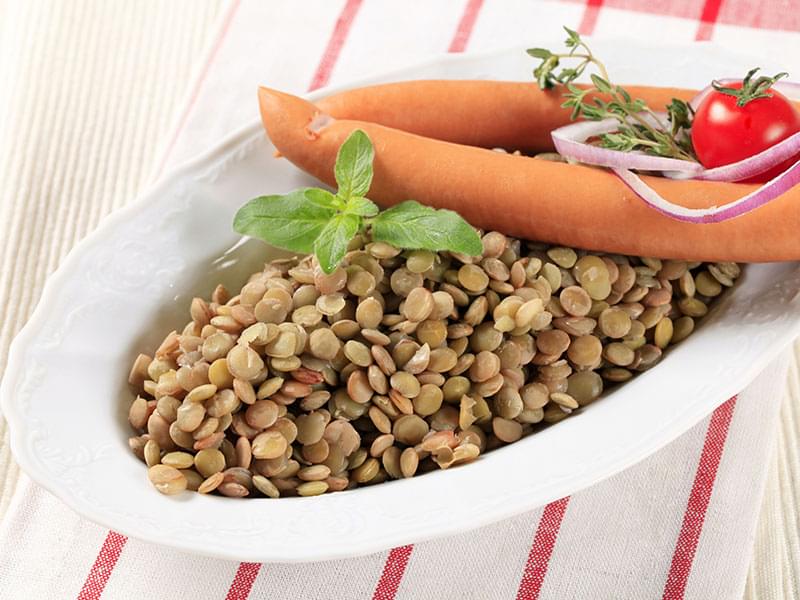 Smoked Sausage with Lentils